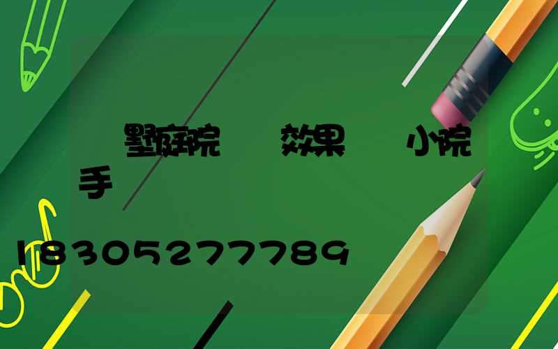 別墅庭院設計效果圖 小院手繪